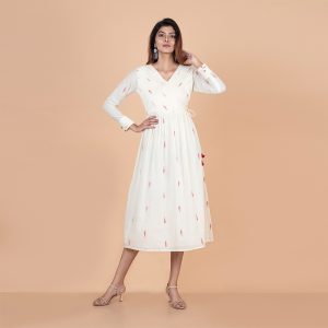 Khadi Jamdani Buti Long Kurta