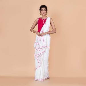 Maslin Saree With Katha Work