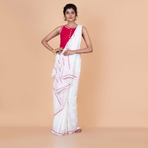 Maslin Saree With Katha Work