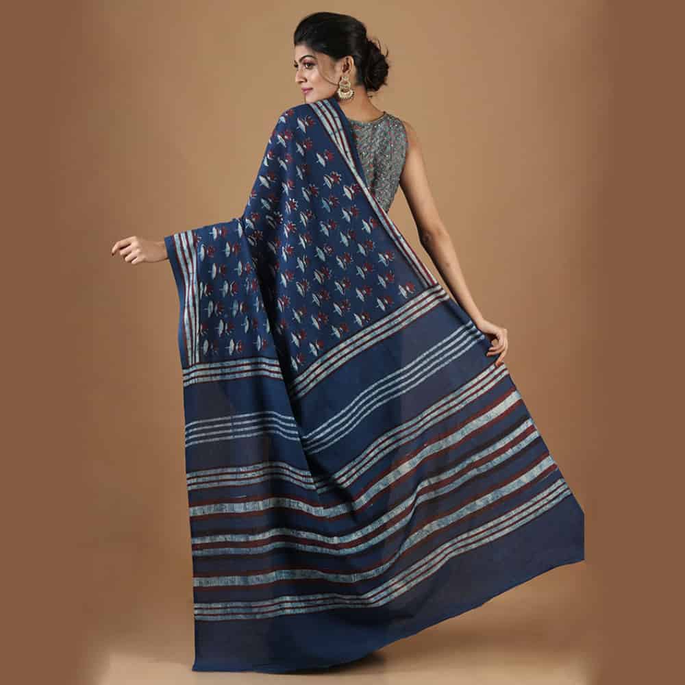 pleasing bagru dabu printed saree