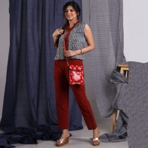 Santiniketani Embossed Batik Work Sling Bag