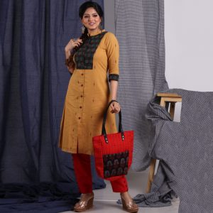 Ajrakh Print Cotton Bag