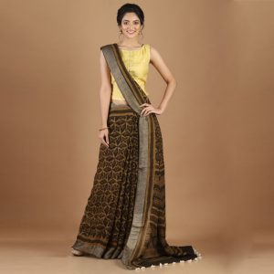 Dabu Bagru Linen By Linen Saree