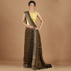 Dabu Bagru Linen By Linen Saree