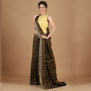 Dabu Bagru Linen By Linen Saree