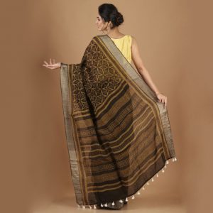 Dabu Bagru Linen By Linen Saree