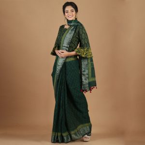 Dabu Bagru Linen By Linen Saree