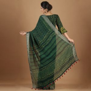 Dabu Bagru Linen By Linen Saree