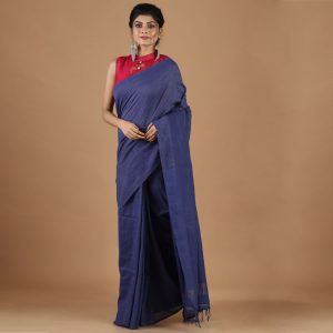 Organic Cotton Zari Stripe Saree