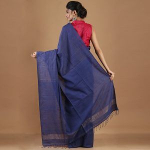 Organic Cotton Zari Stripe Saree