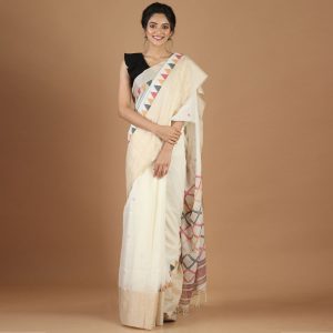 Bengal Twist Tasar Border Cotton Body Saree