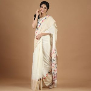 Bengal Twist Tasar Border Cotton Body Saree