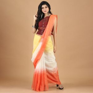 Maslin Tie And Dye Saree