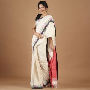 Khadi Temple Matka Pallu Saree