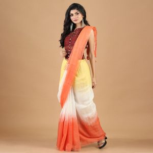 Maslin Tie And Dye Saree