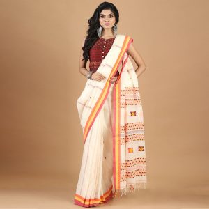 Assam Cotton Self Weaved Saree