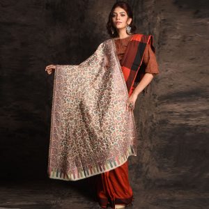 Kashmiri Pure Wool Woven Shawl