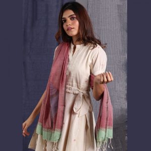 Khadi Sankha Jamdani Stole