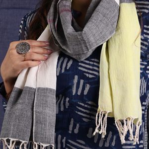 Multi Yarn Weave Khadi Stole