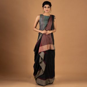 Khadi Temple Cotton Saree