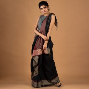 Khadi Temple Cotton Saree