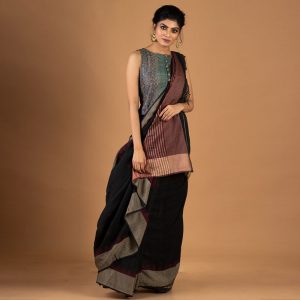 Khadi Temple Cotton Saree