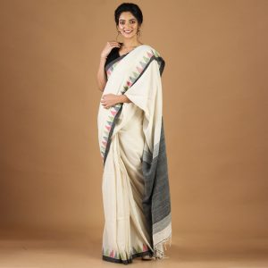 Khadi Temple Matka Pallu Saree