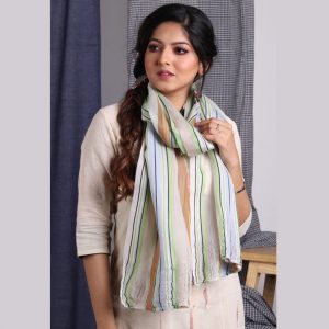 Stripe Cotton Silk Stole