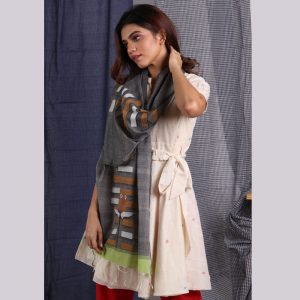 Khadi Lion Jamdani Stole