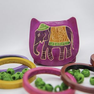 Elephant Batik Work Coin Purse