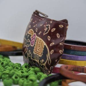 Embossed Batik Work Coin Purse