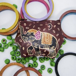 Embossed Batik Work Coin Purse