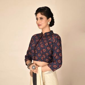 Ajrakh Modal Silk Blouse