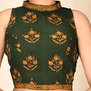 Pomegranate Dye Semi Halter Blouse