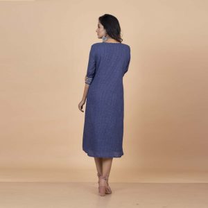 Cross Stitch Khadi Dress