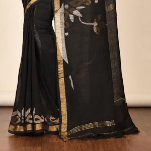 Silk Linen Jamdani Saree