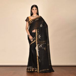 Silk Linen Jamdani Saree