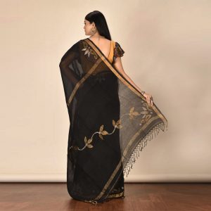 Silk Linen Jamdani Saree