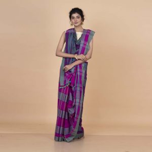 Self Weaved Organic Cotton Saree