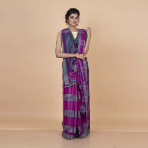 Self Weaved Organic Cotton Saree