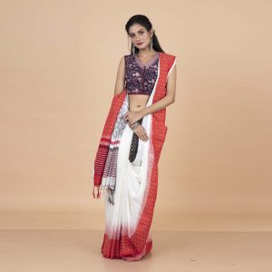 Tie & Dye Woven Saree